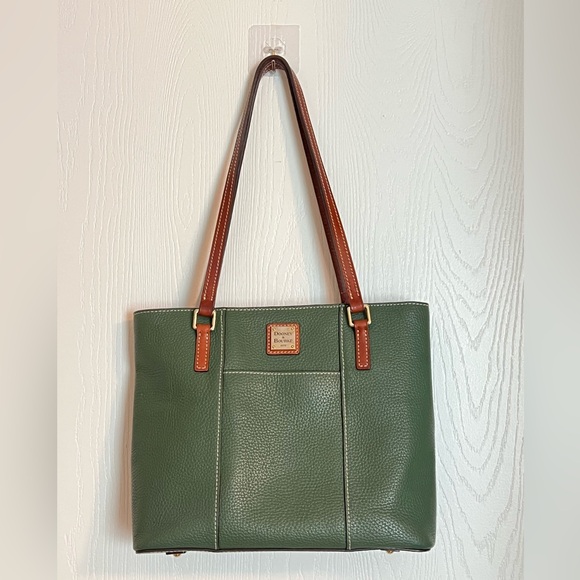 Dooney & Bourke Pebble Grain Small Lexington Tote in forest green - Picture 1 of 9